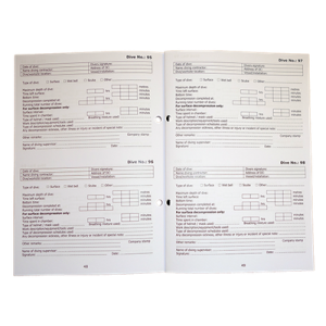 Duiklogboek Beroepsduiker